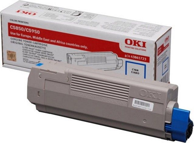 Compatible 43865723 OKI toner Cyan  for MC560/ C5850/ C5950